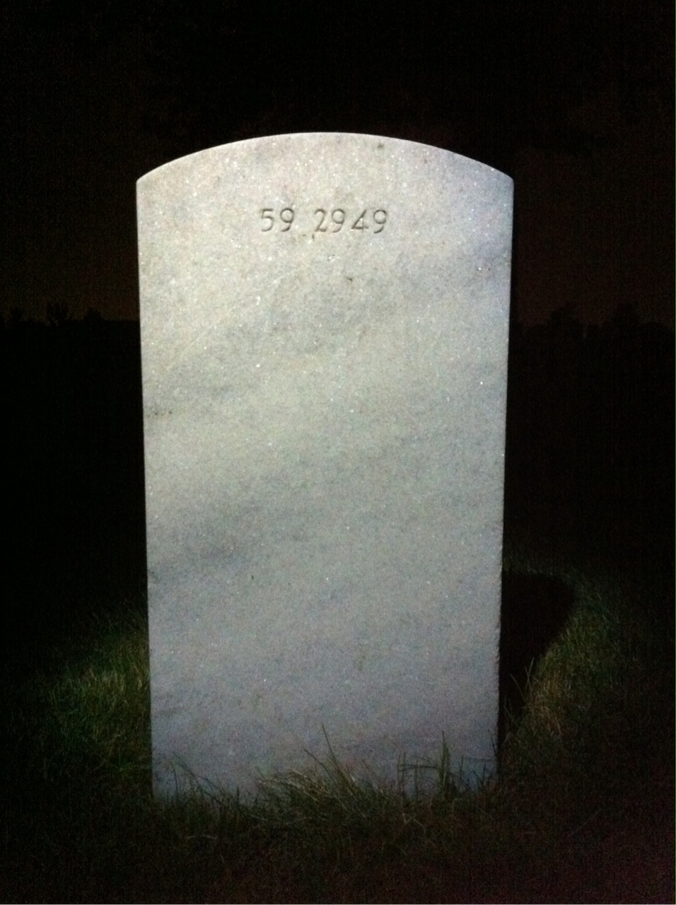 Back of headstone — Harry Mitchell