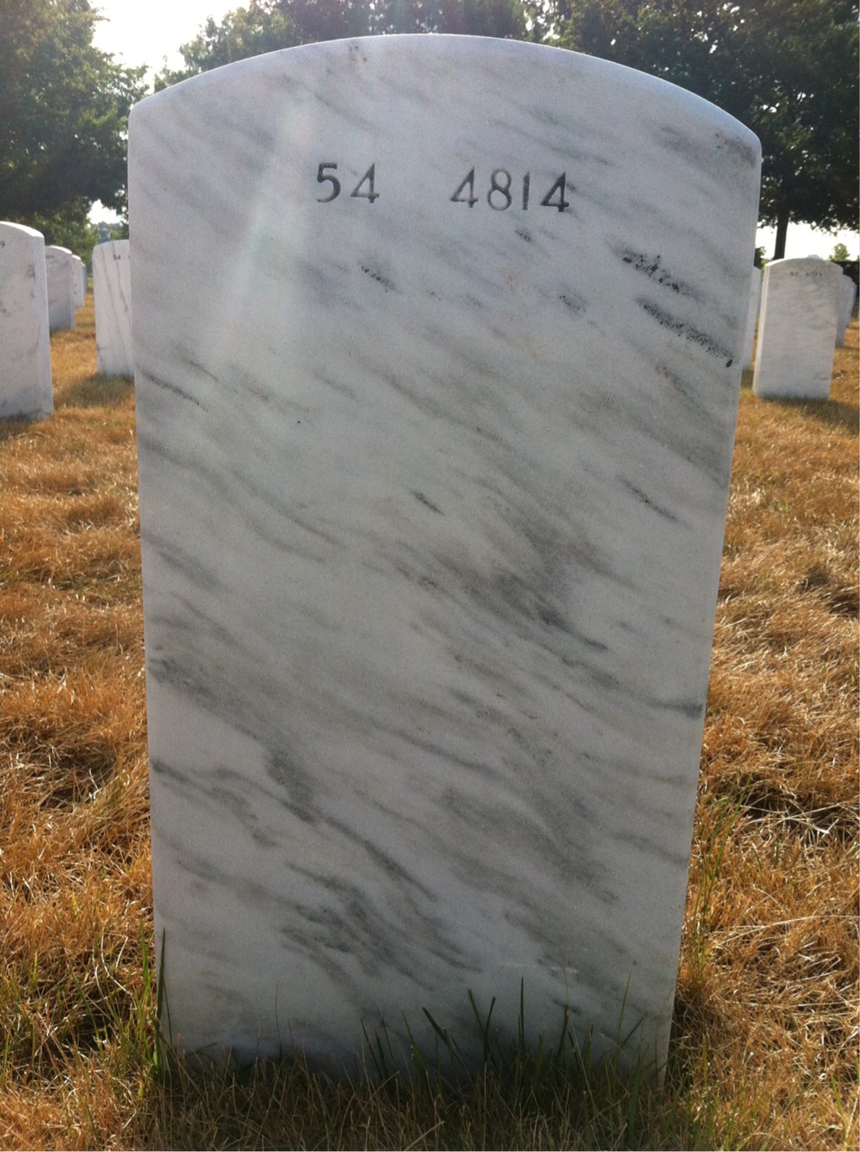 Back of headstone — Ralph Elliott