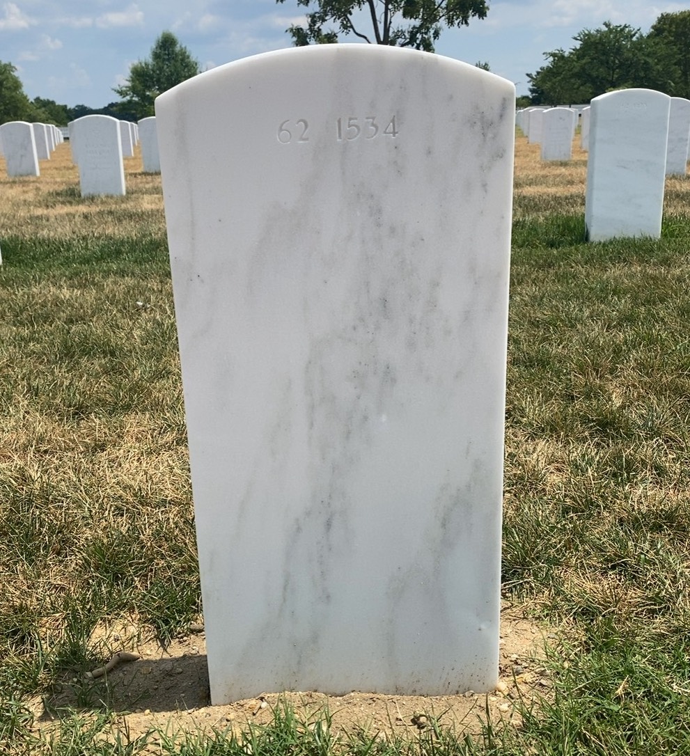 Back of headstone — William Joseph Reetz