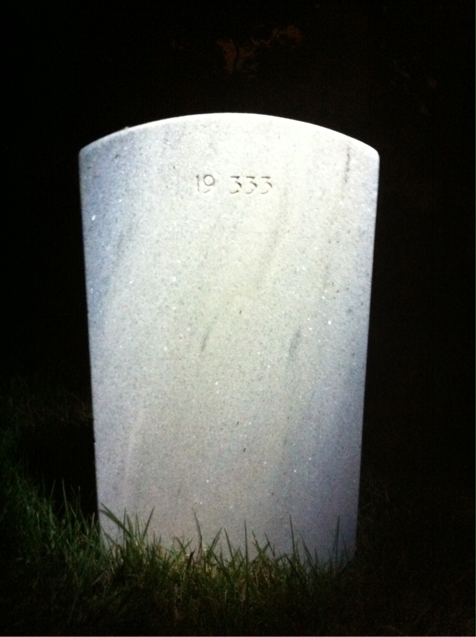 Back of headstone — Bob Banks