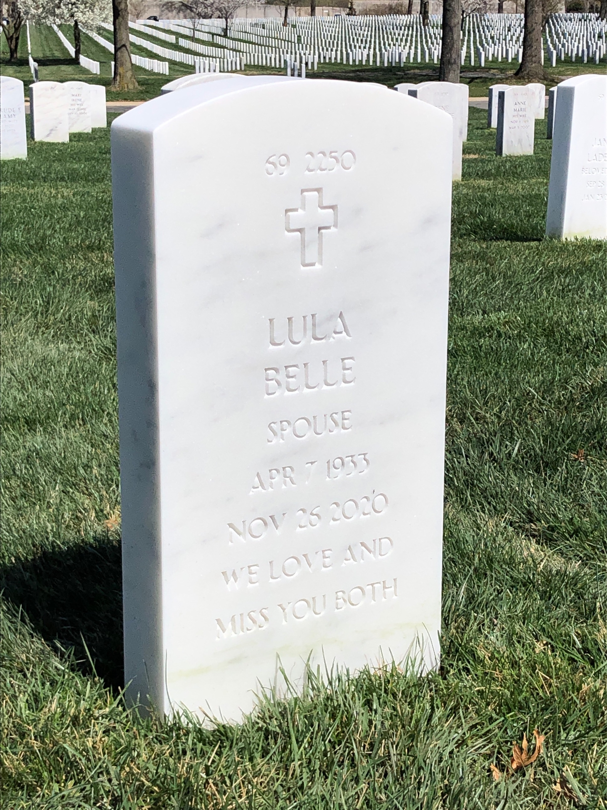 Back of headstone — Noah Garris