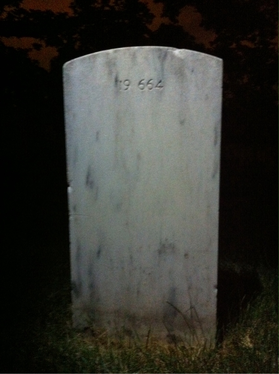 Back of headstone — Charlie Allen