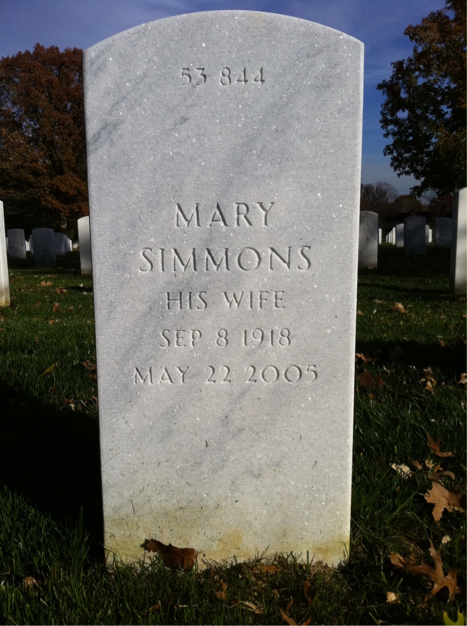 Back of headstone — James Emott