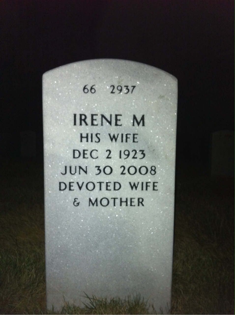 Back of headstone — Richard Alberts