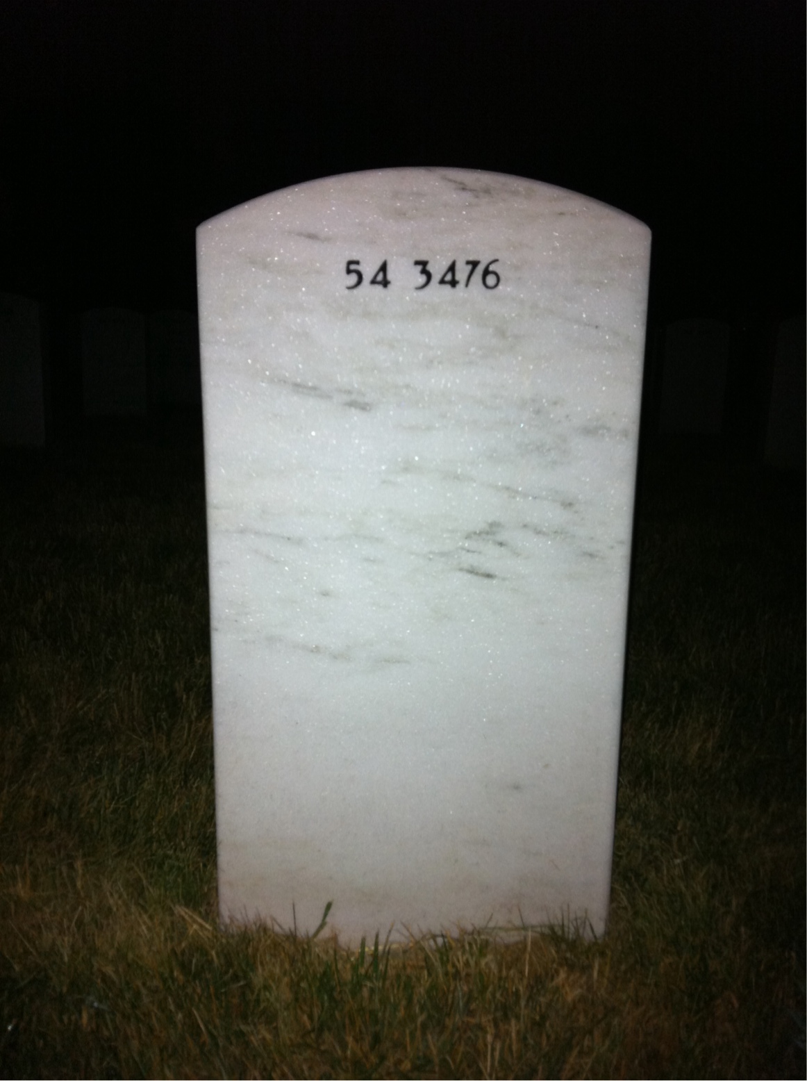 Back of headstone — Benton Mchone