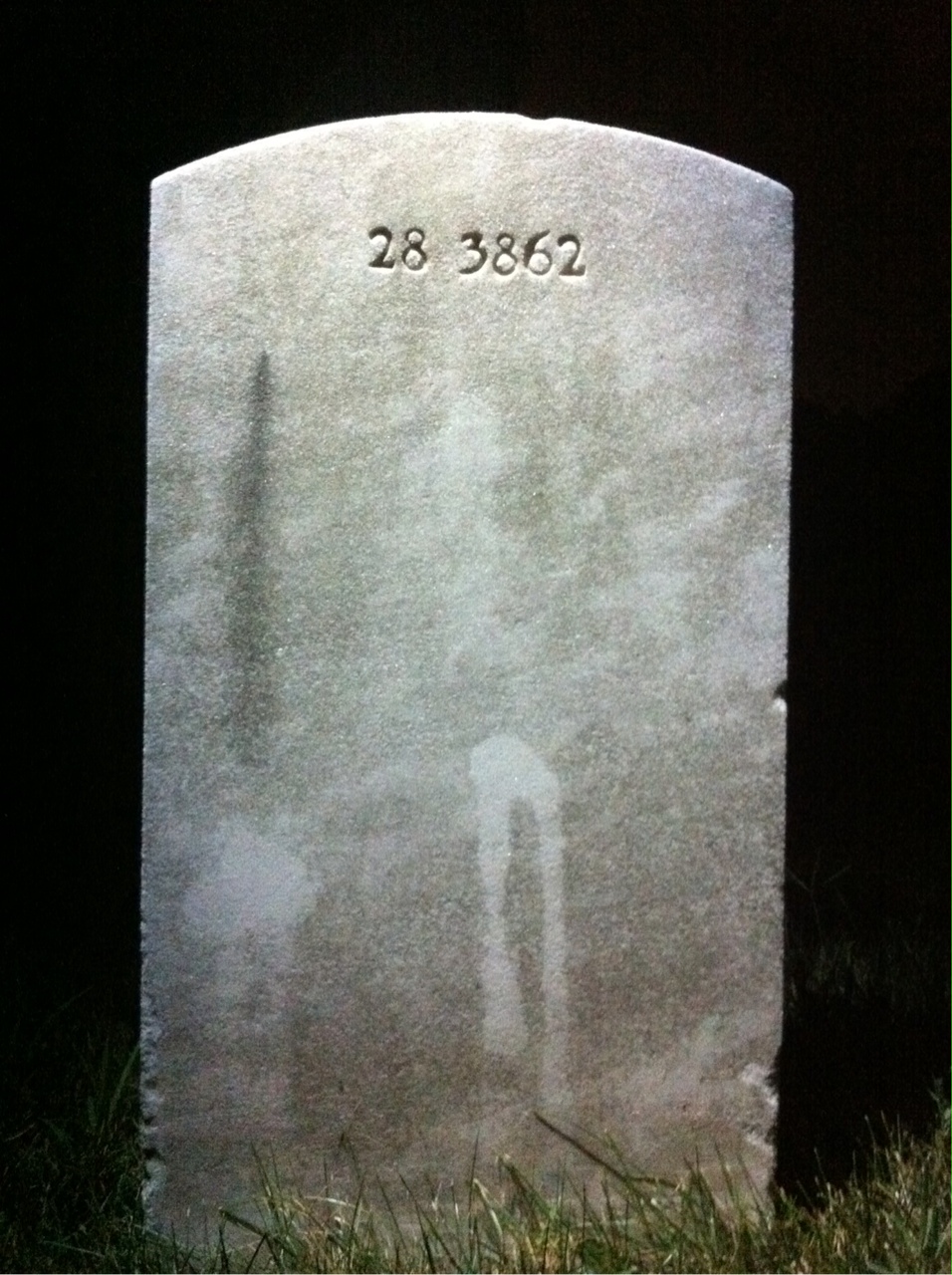 Back of headstone — Robert F Williams
