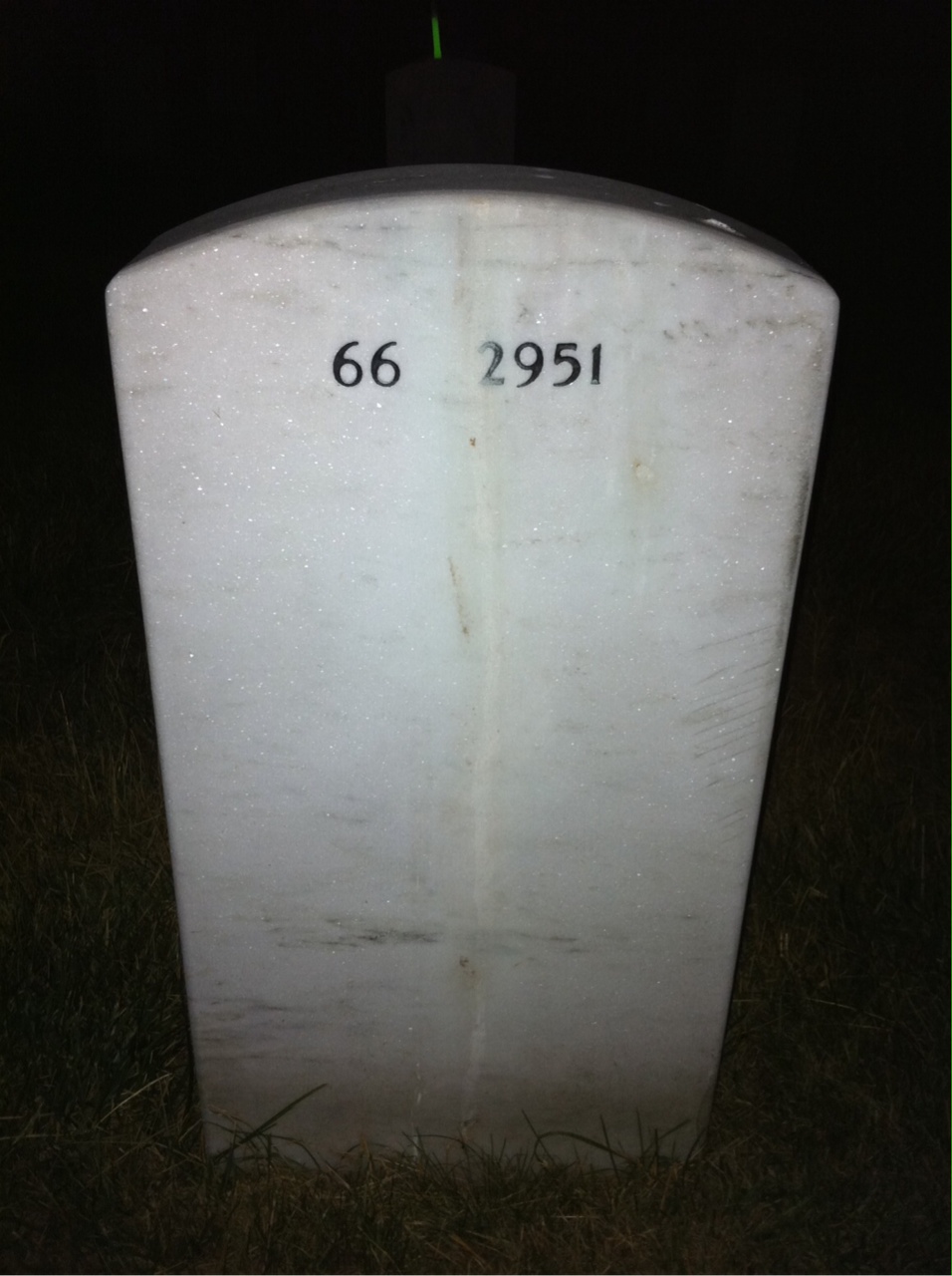 Back of headstone — Philip Mannino