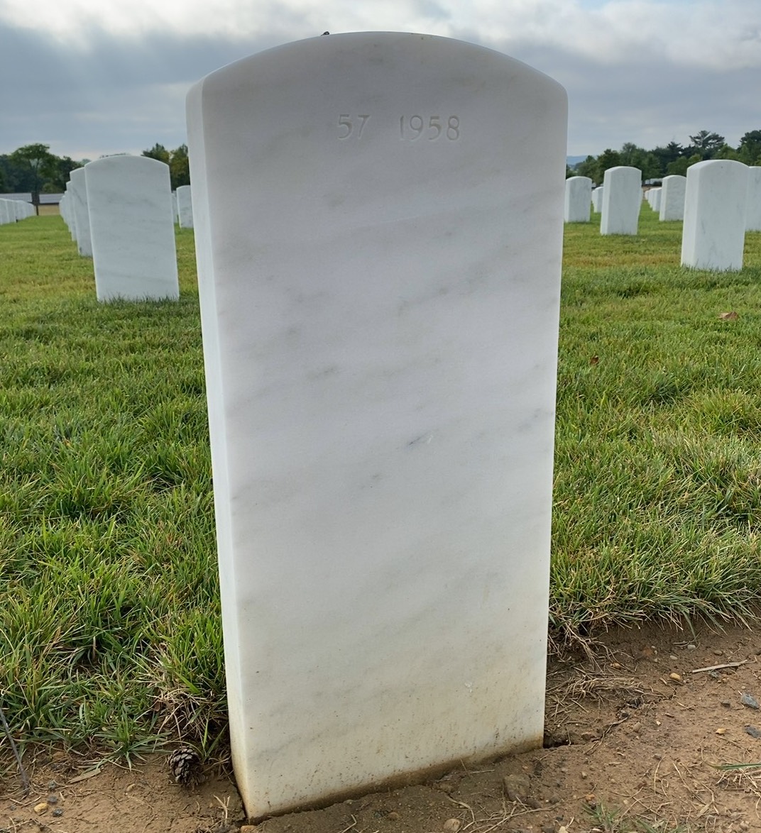 Back of headstone — Thomas William Dingbaum