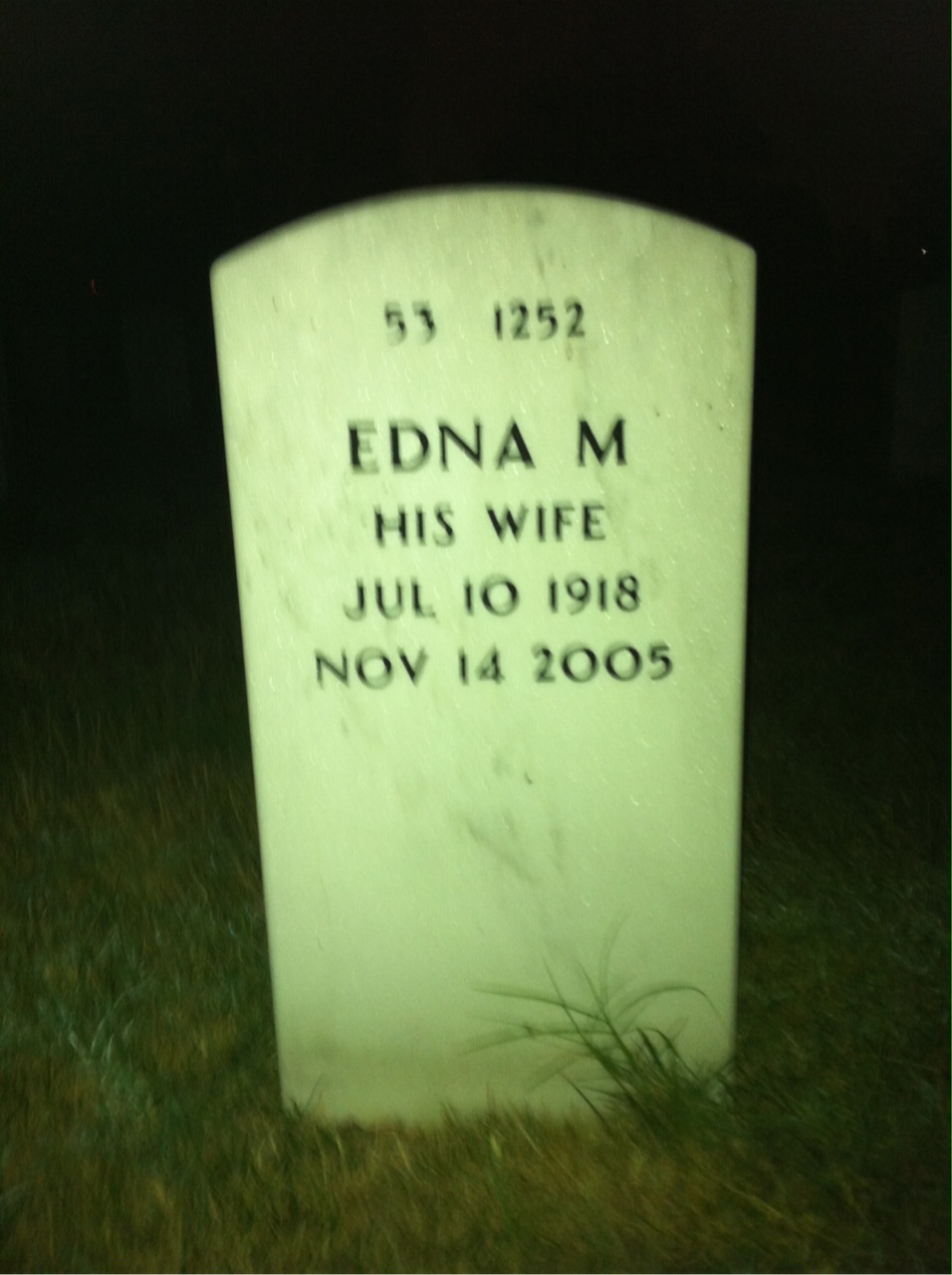 Back of headstone — George Macklem