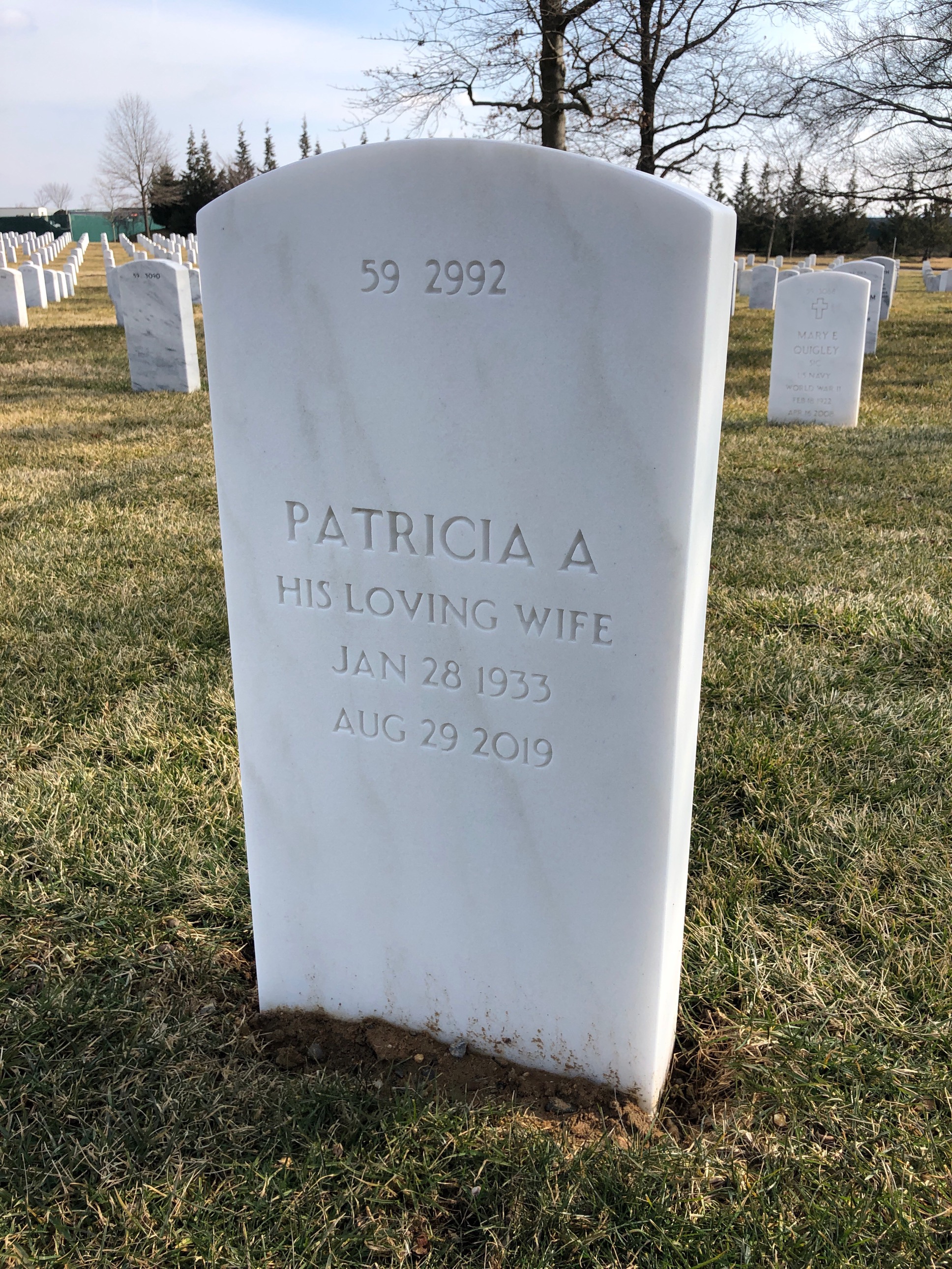 Back of headstone — William Boggs