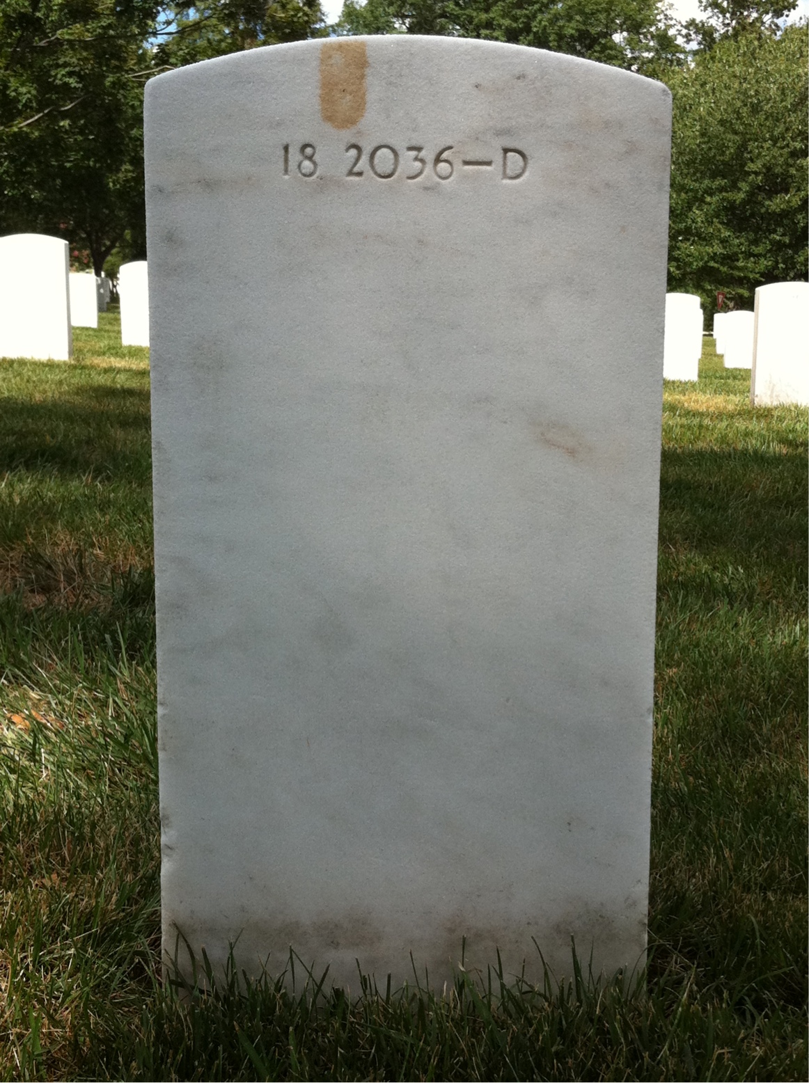 Back of headstone — Byron Austin