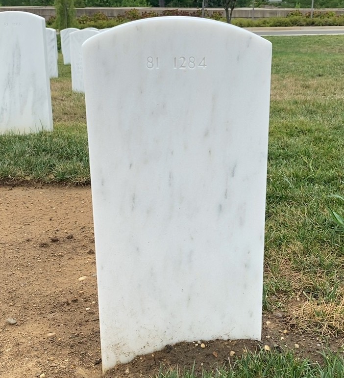 Back of headstone — John Anderson