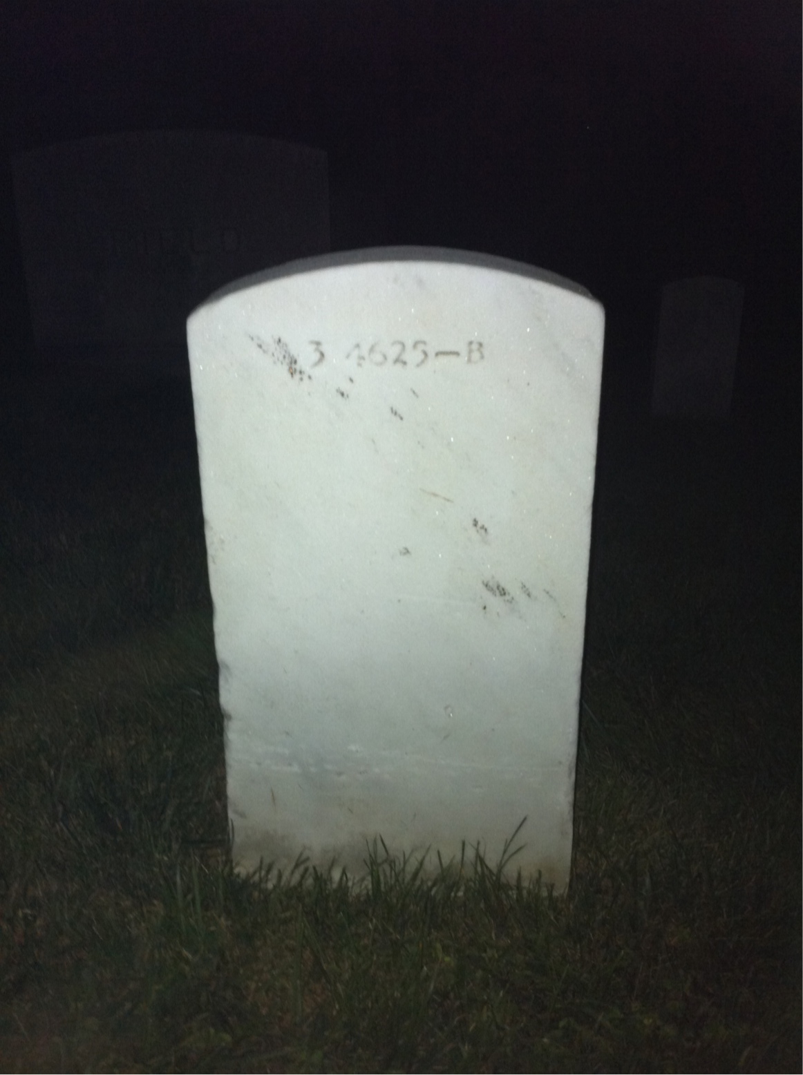 Back of headstone — Elizabeth Angas