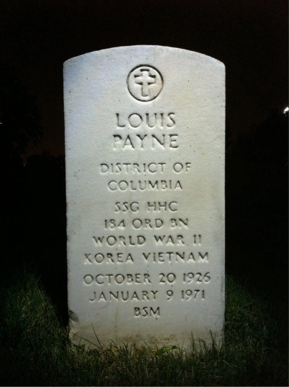 Headstone of Louis Payne Sr.