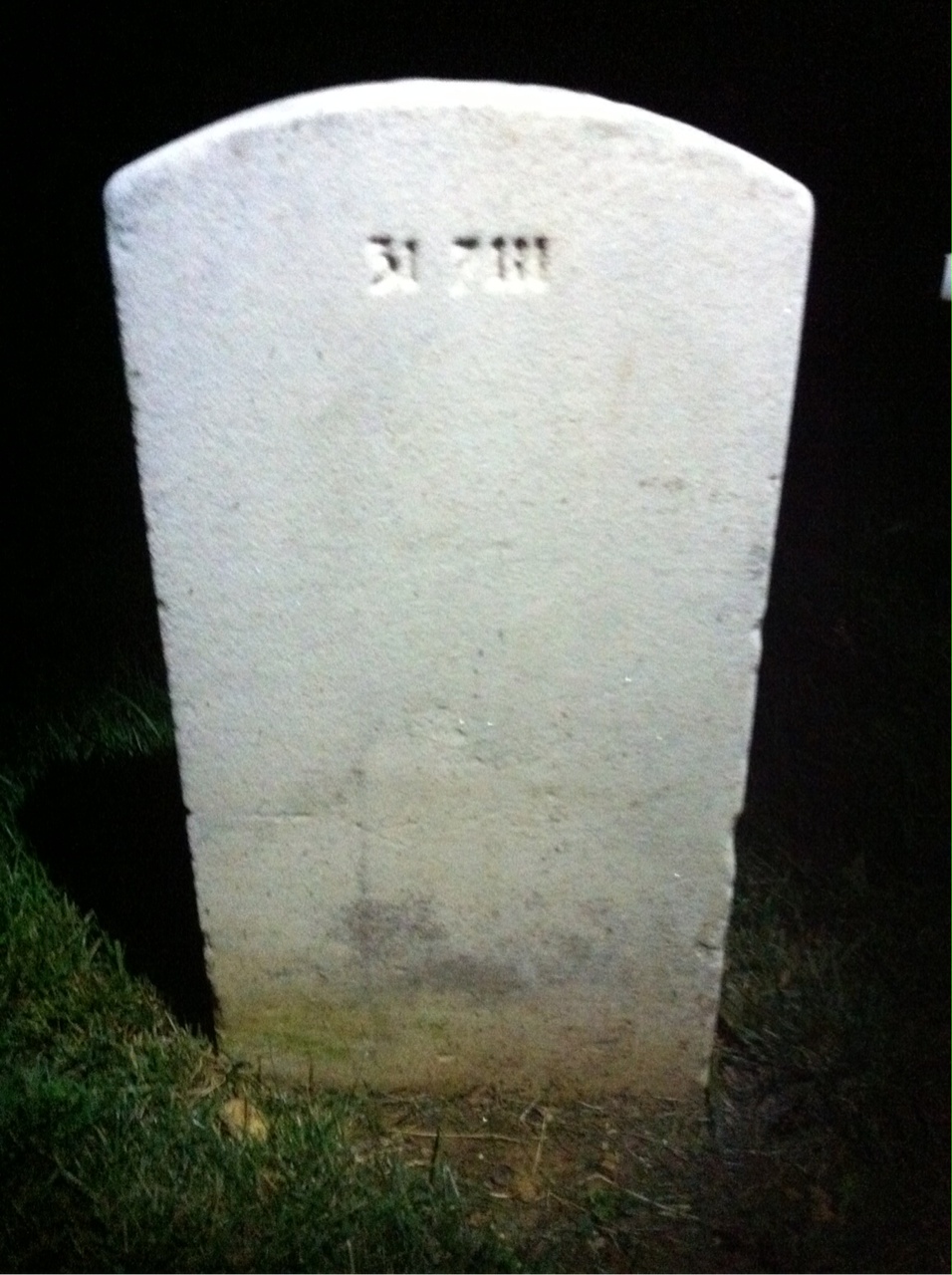 Back of headstone — Eugene Mullin