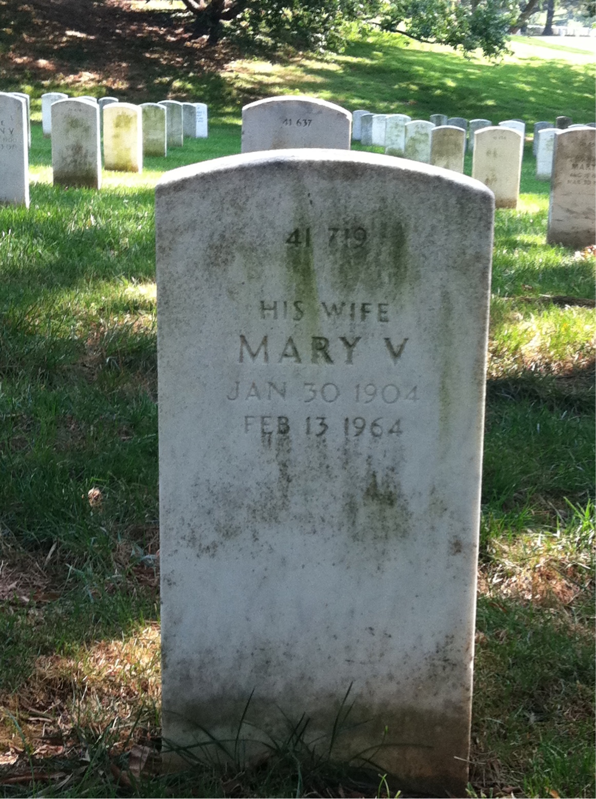 Back of headstone — Samuel R White
