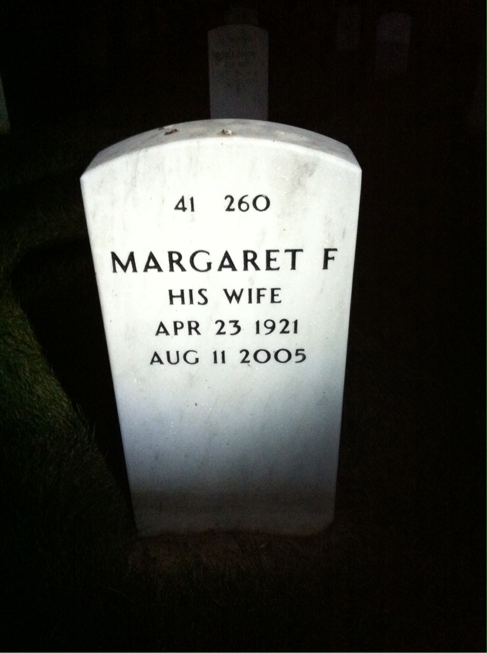 Back of headstone — Willard Hagan