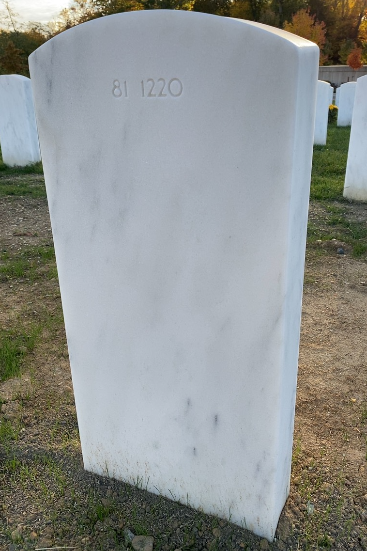 Back of headstone — Richard Murray