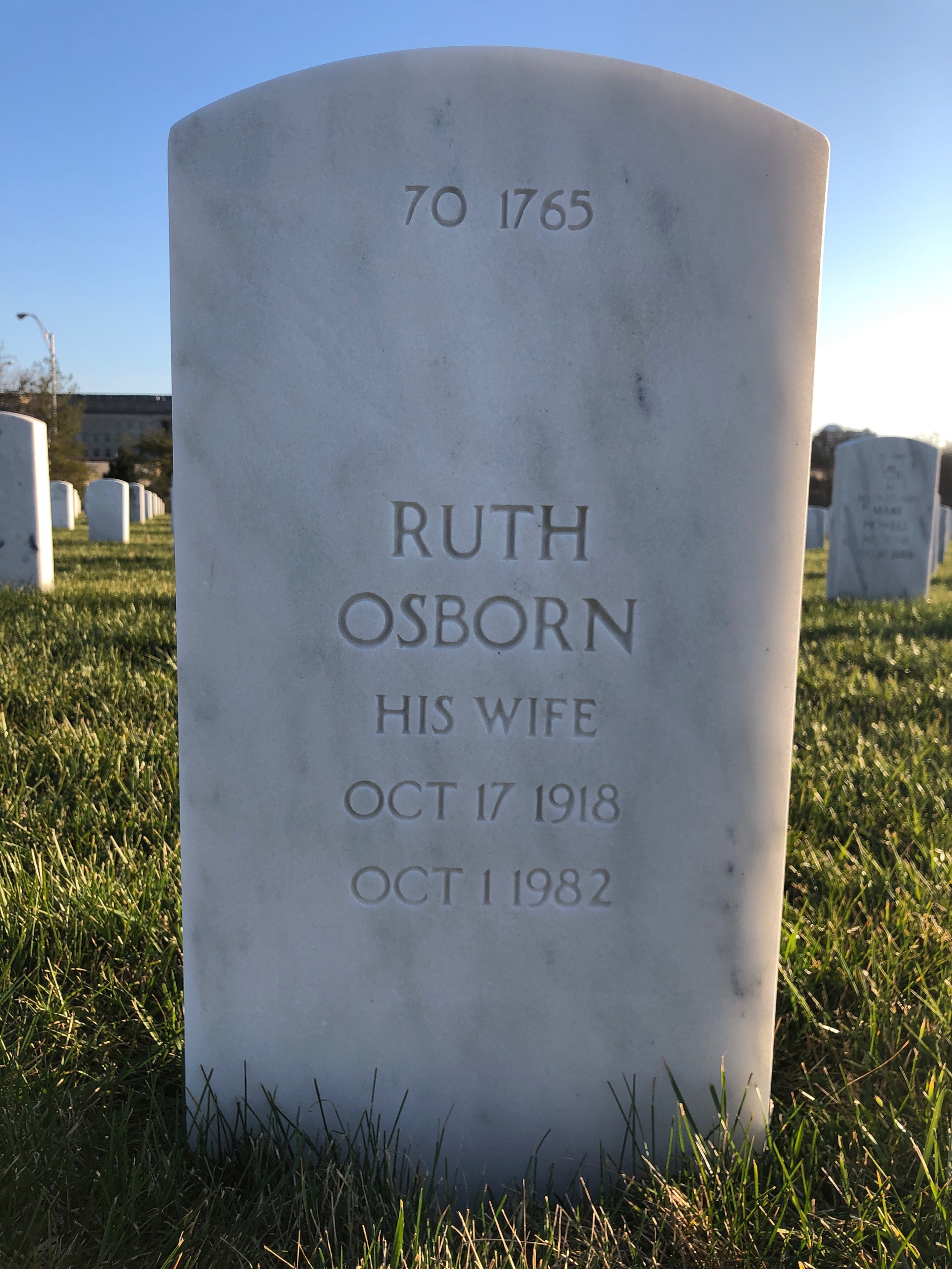 Back of headstone — David Harwell
