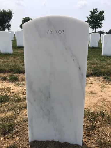 Back of headstone — William Harrison Wood