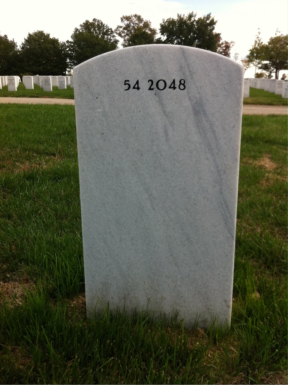 Back of headstone — William Carl Hess
