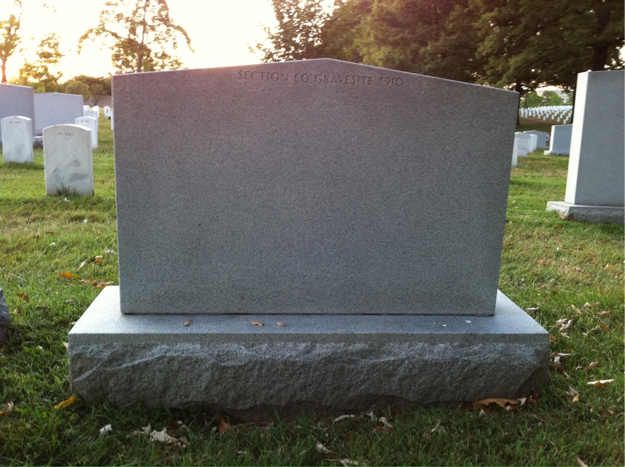 Back of headstone — David Morrill