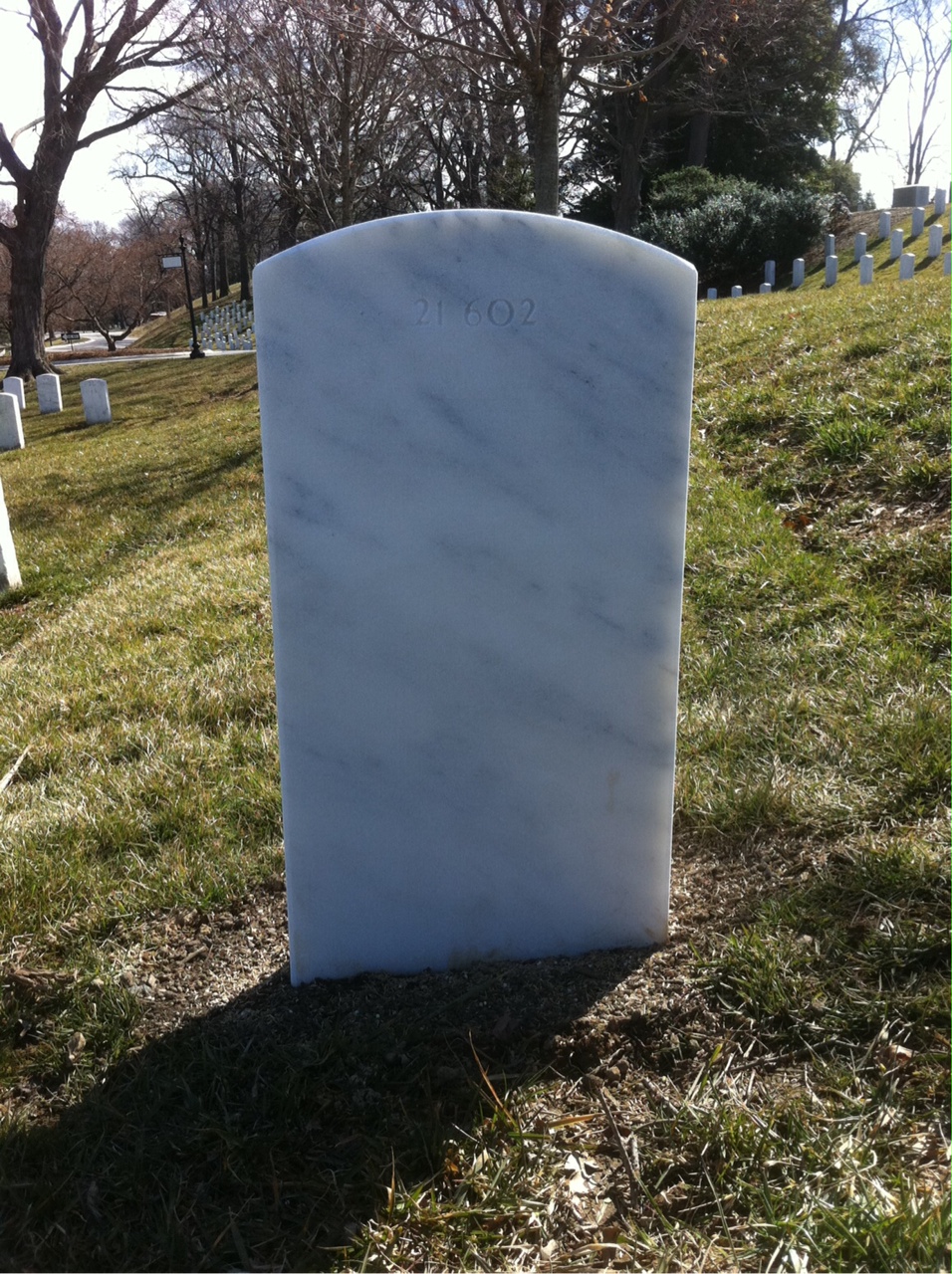 Back of headstone — Margaret Armstrong