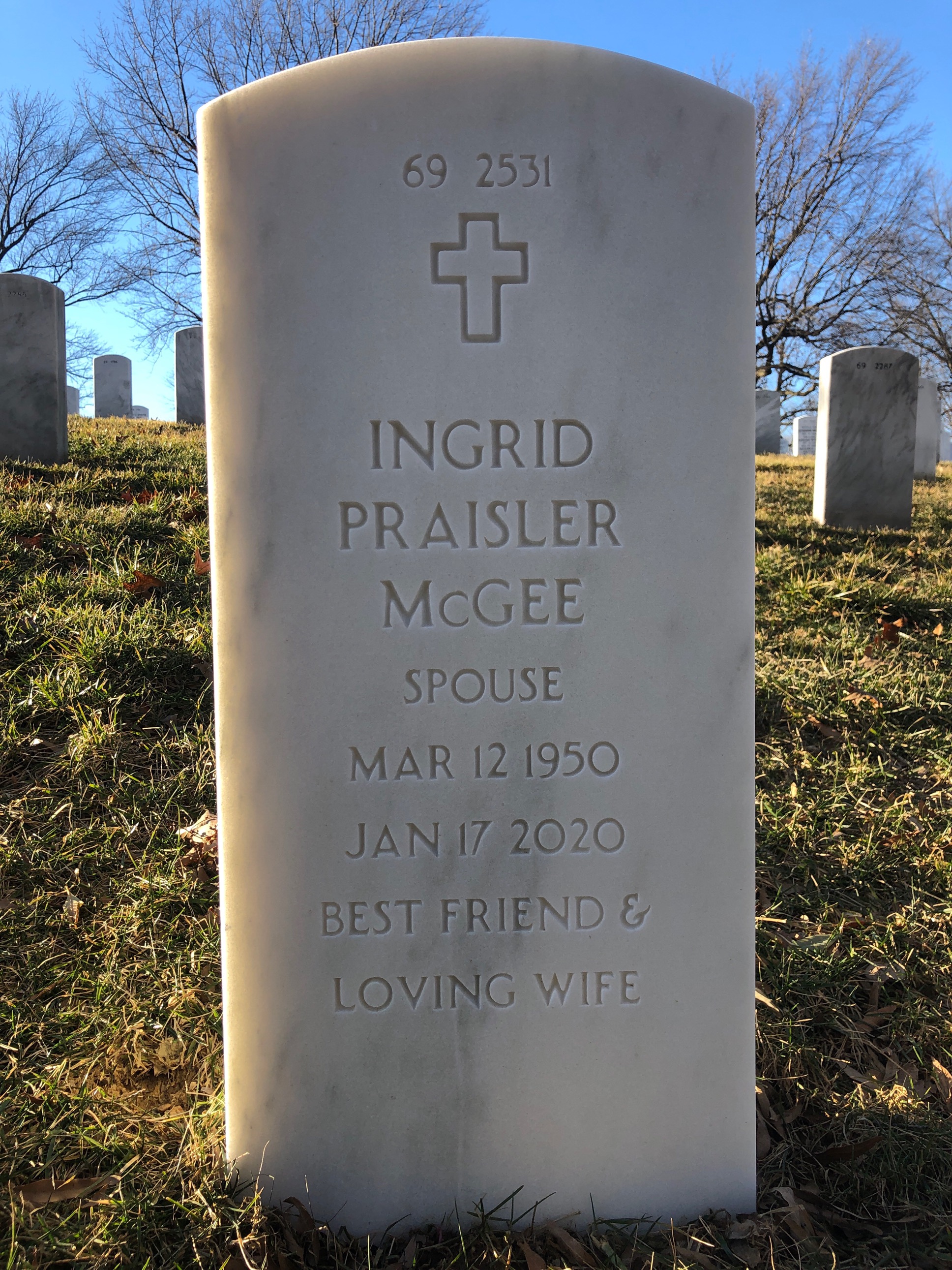 Back of headstone — James Mcgee