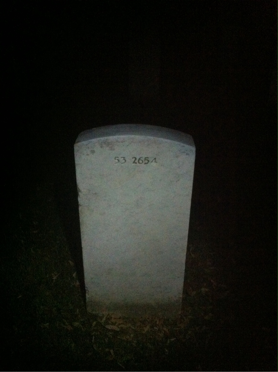 Back of headstone — Robert Ballinger