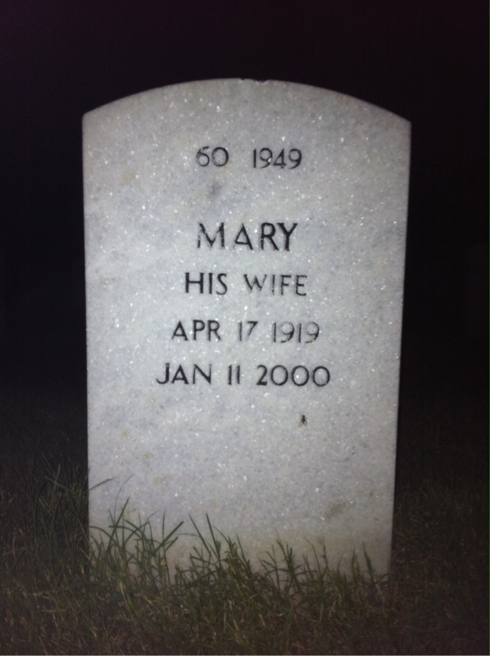 Back of headstone — Charles Mcelligott