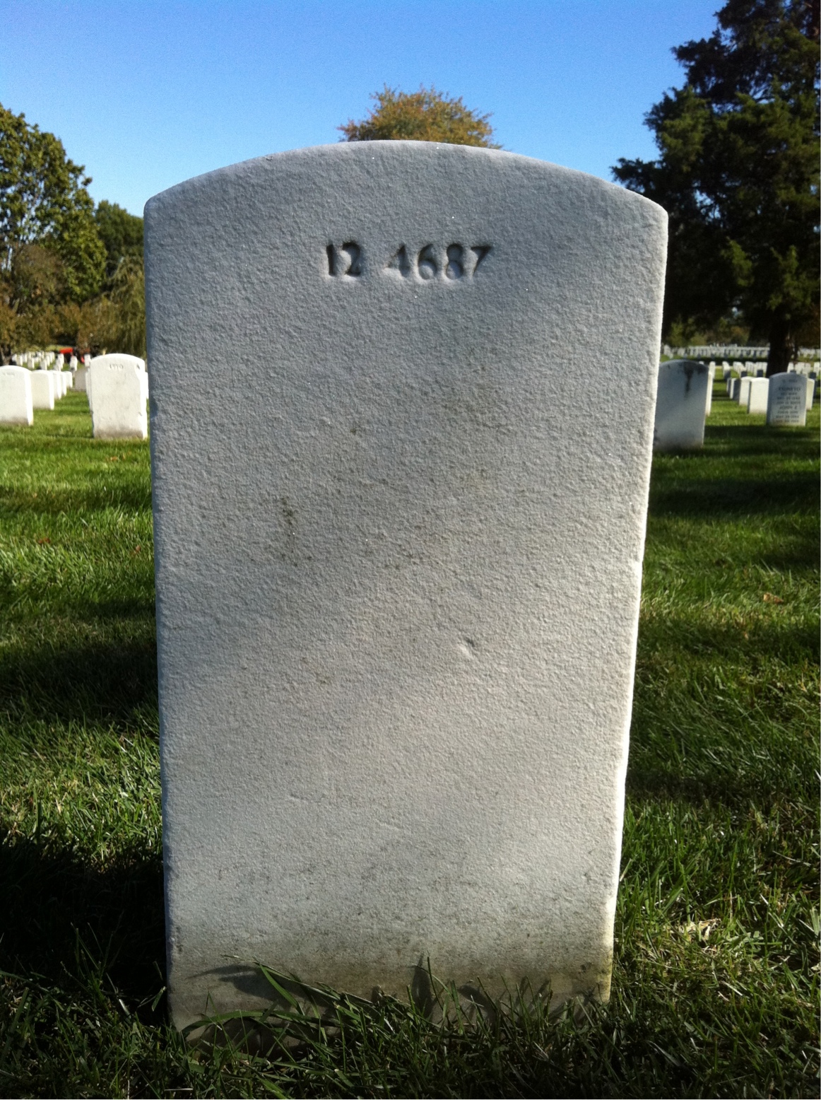 Back of headstone — Robert Anchor