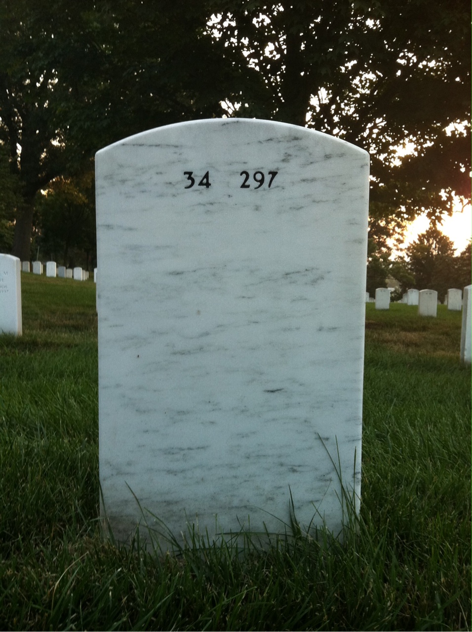 Back of headstone — Jack Moore