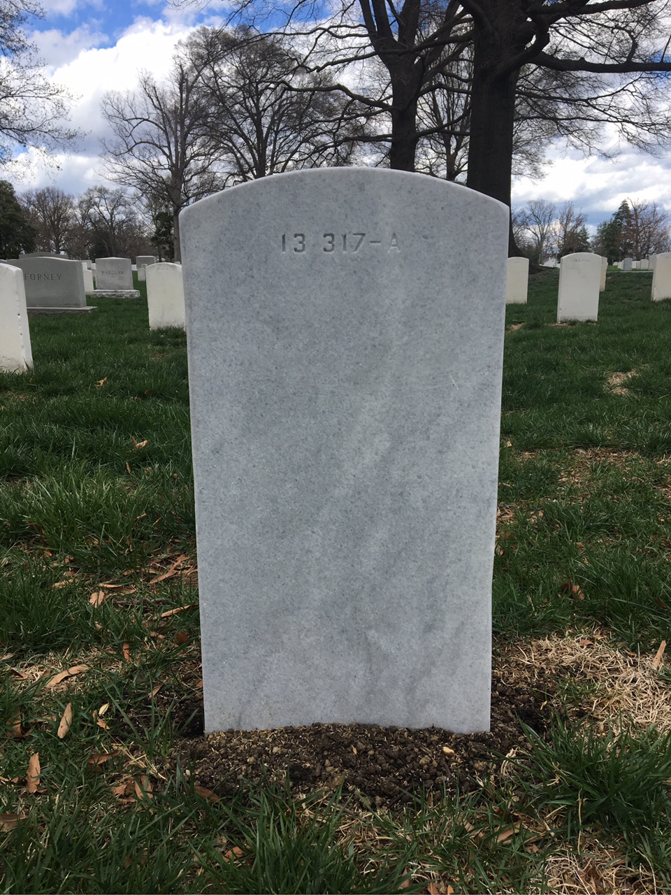 Back of headstone — Matthew Moody