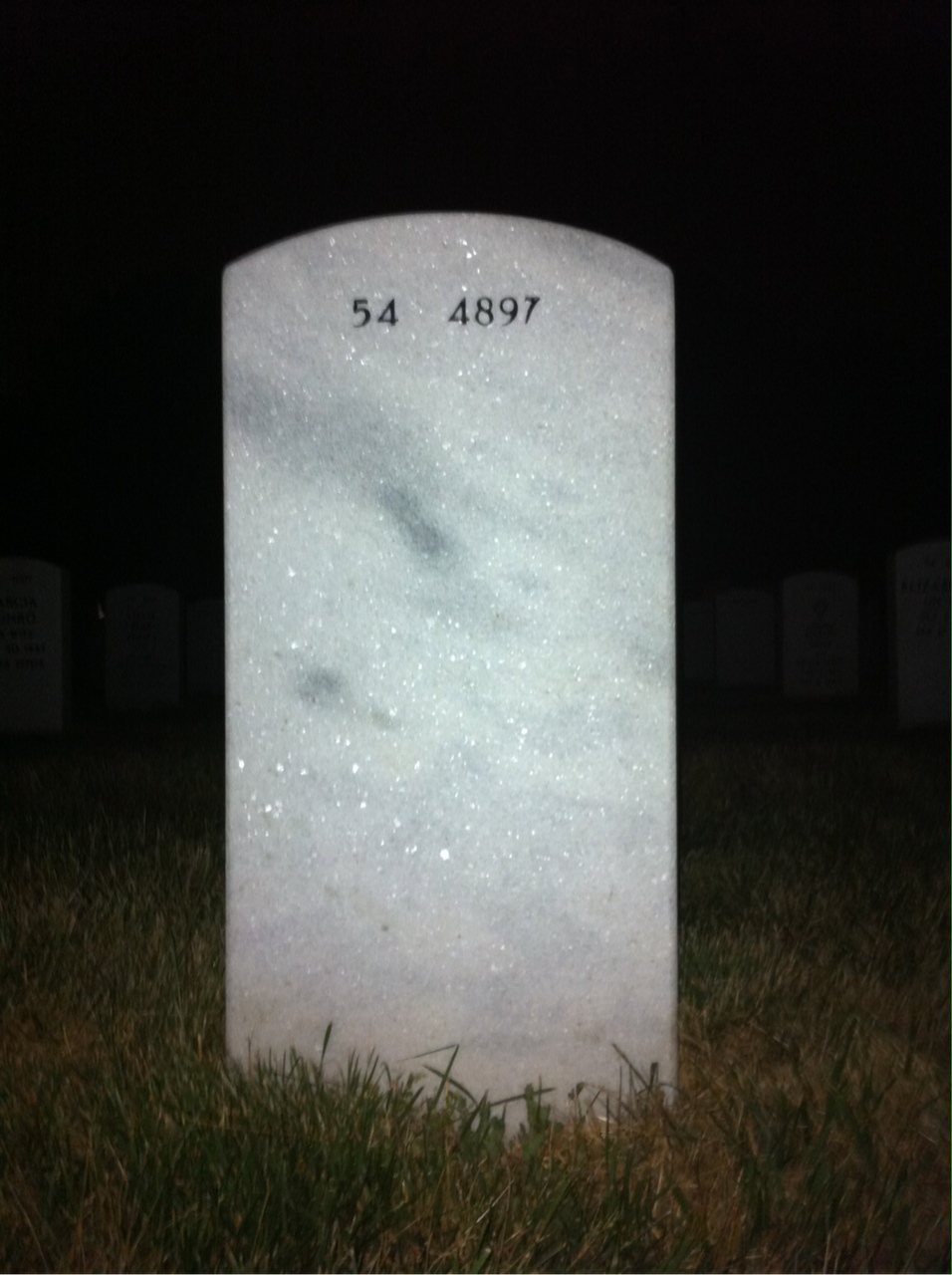 Back of headstone — Arthur Hess
