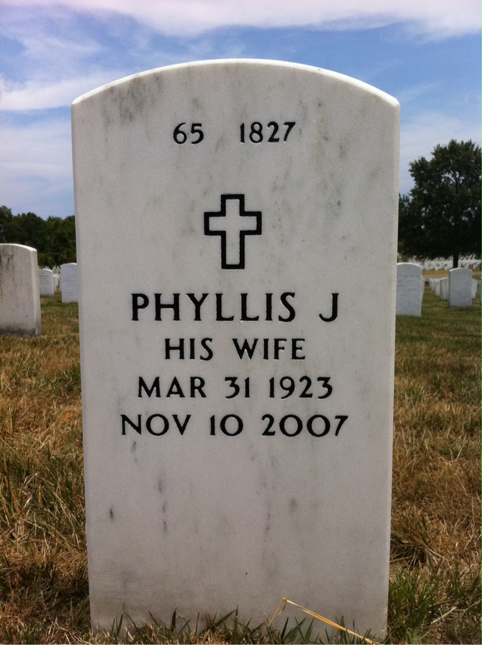 Back of headstone — Joseph Hlywiak
