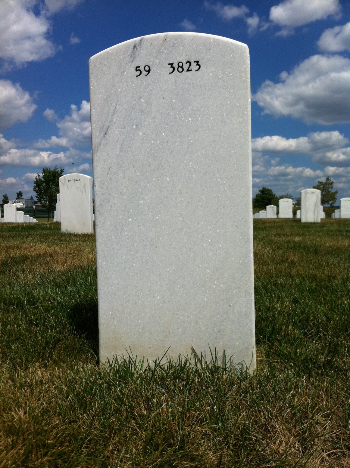 Back of headstone — Howard Corson