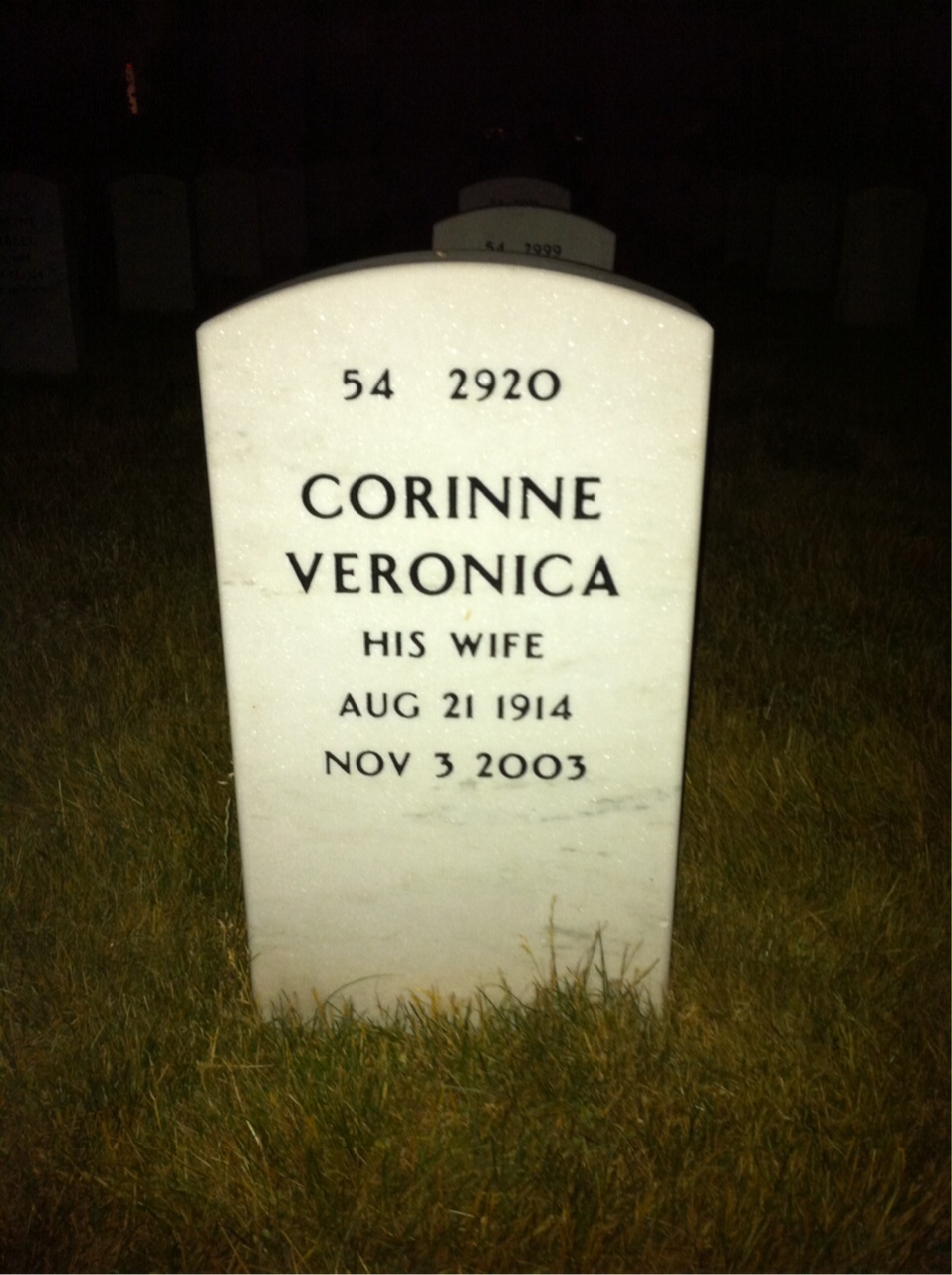 Back of headstone — Charles Olasky