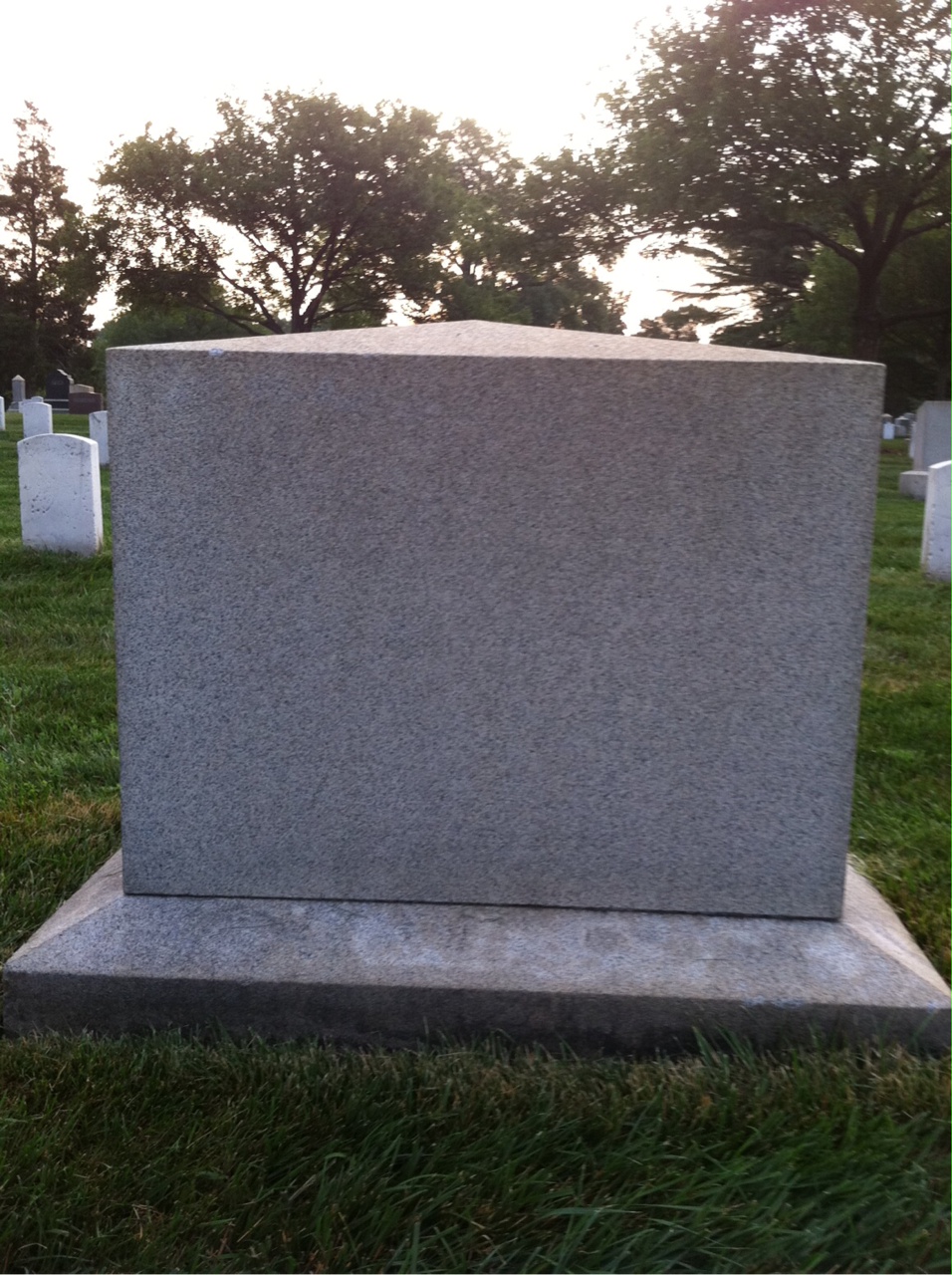 Back of headstone — Nancy Moore