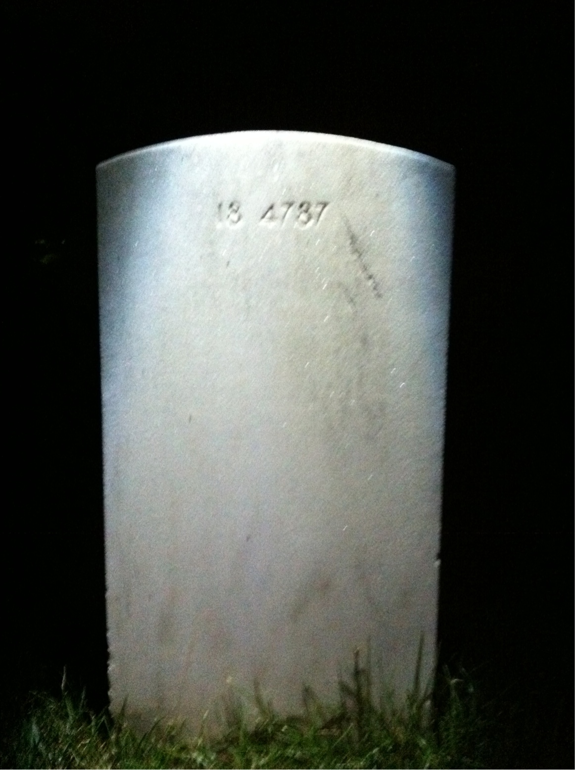 Back of headstone — John Moses