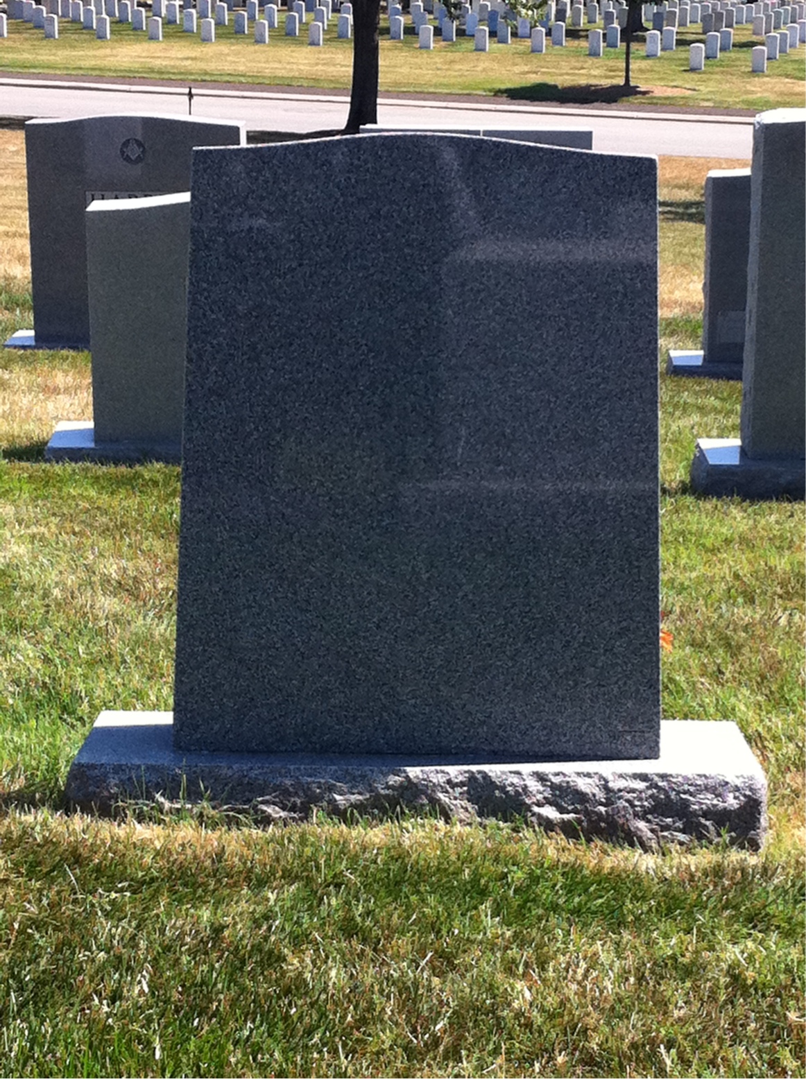 Back of headstone — William Joseph Oberle