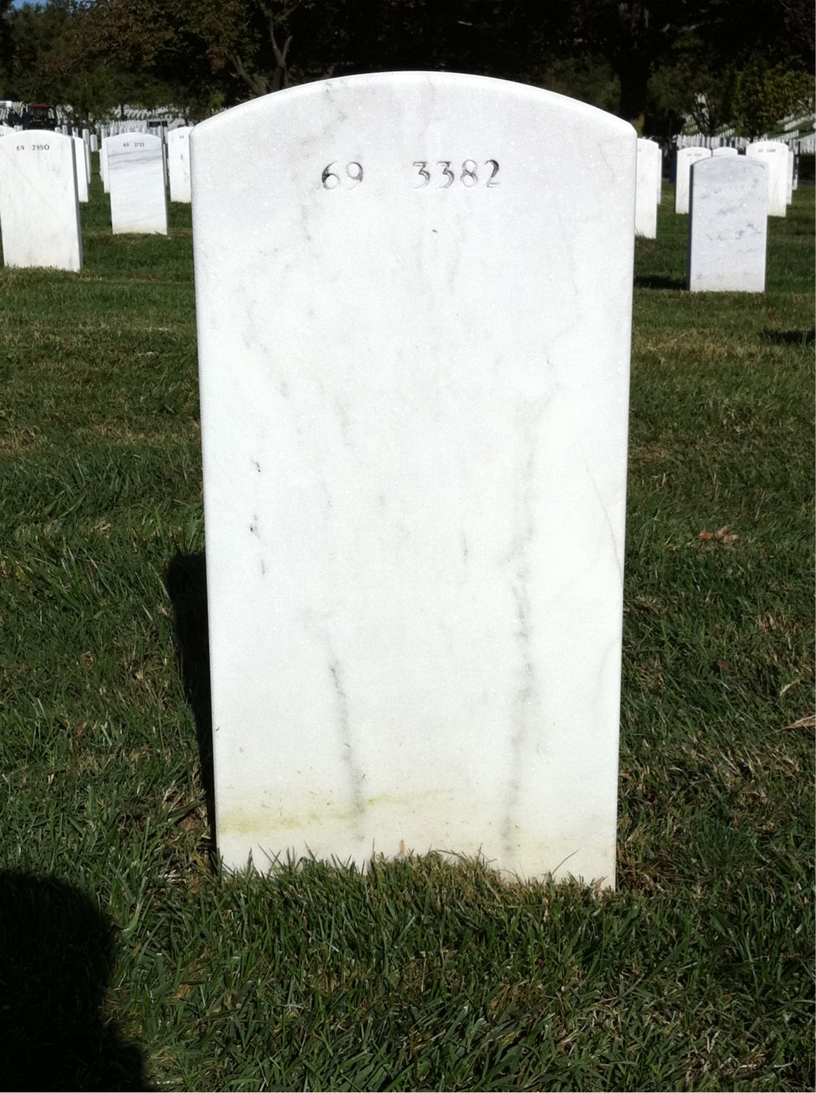 Back of headstone — Aubrey Aulds