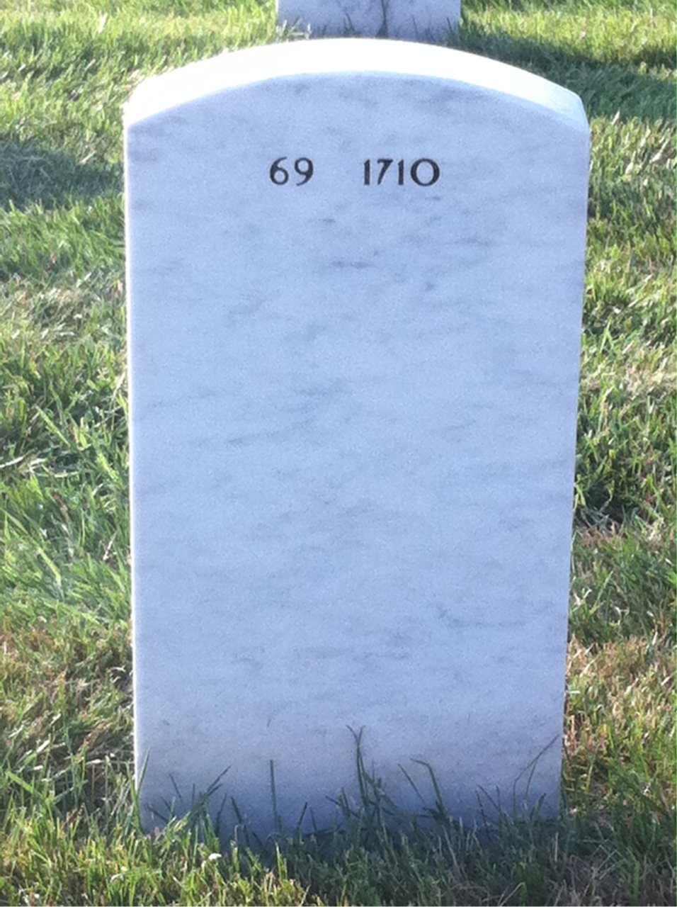 Back of headstone — Preston Burgess