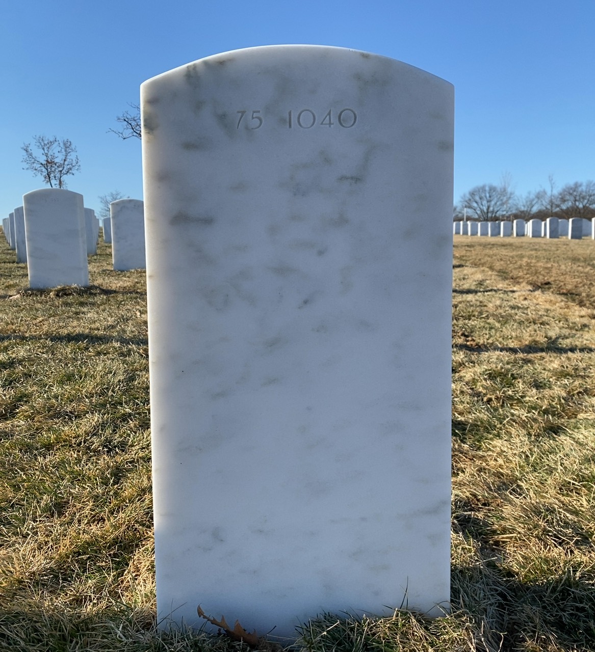 Back of headstone — Dudley Amoss