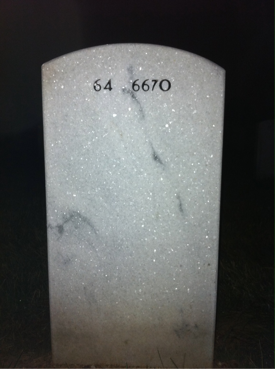 Back of headstone — Johnnie Davis