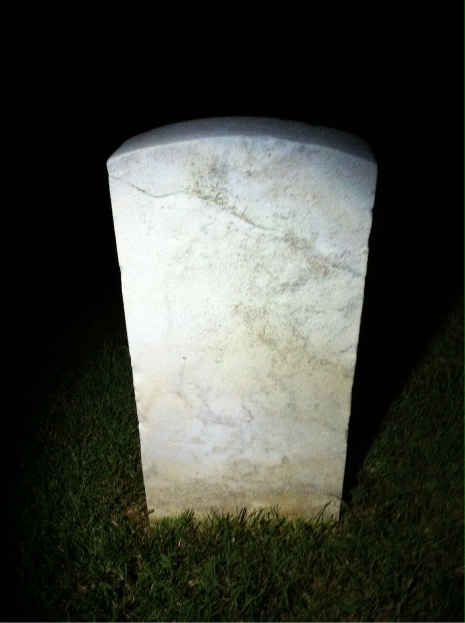 Back of headstone — Stephen Miller
