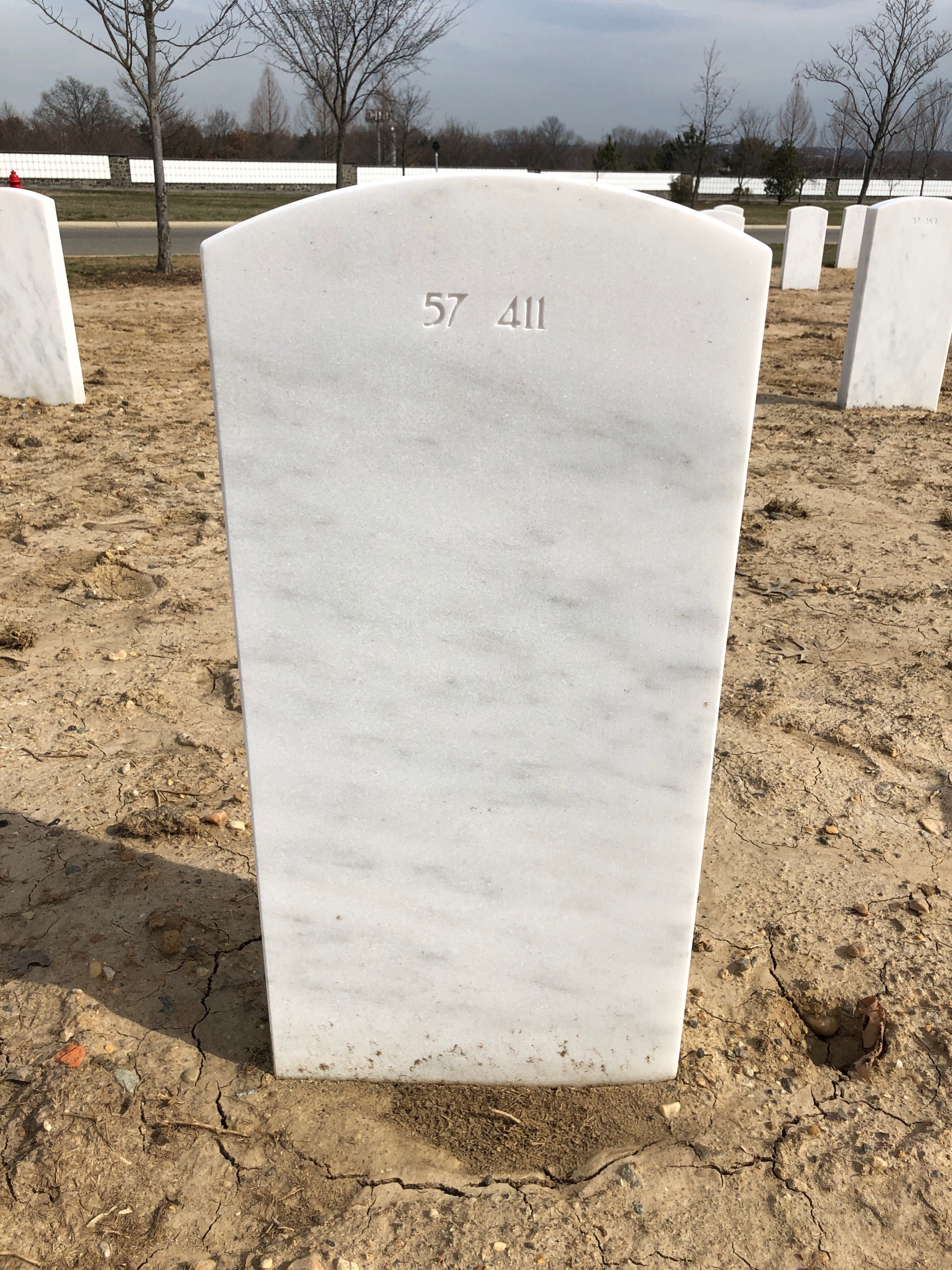 Back of headstone — David Melvin Carpenter