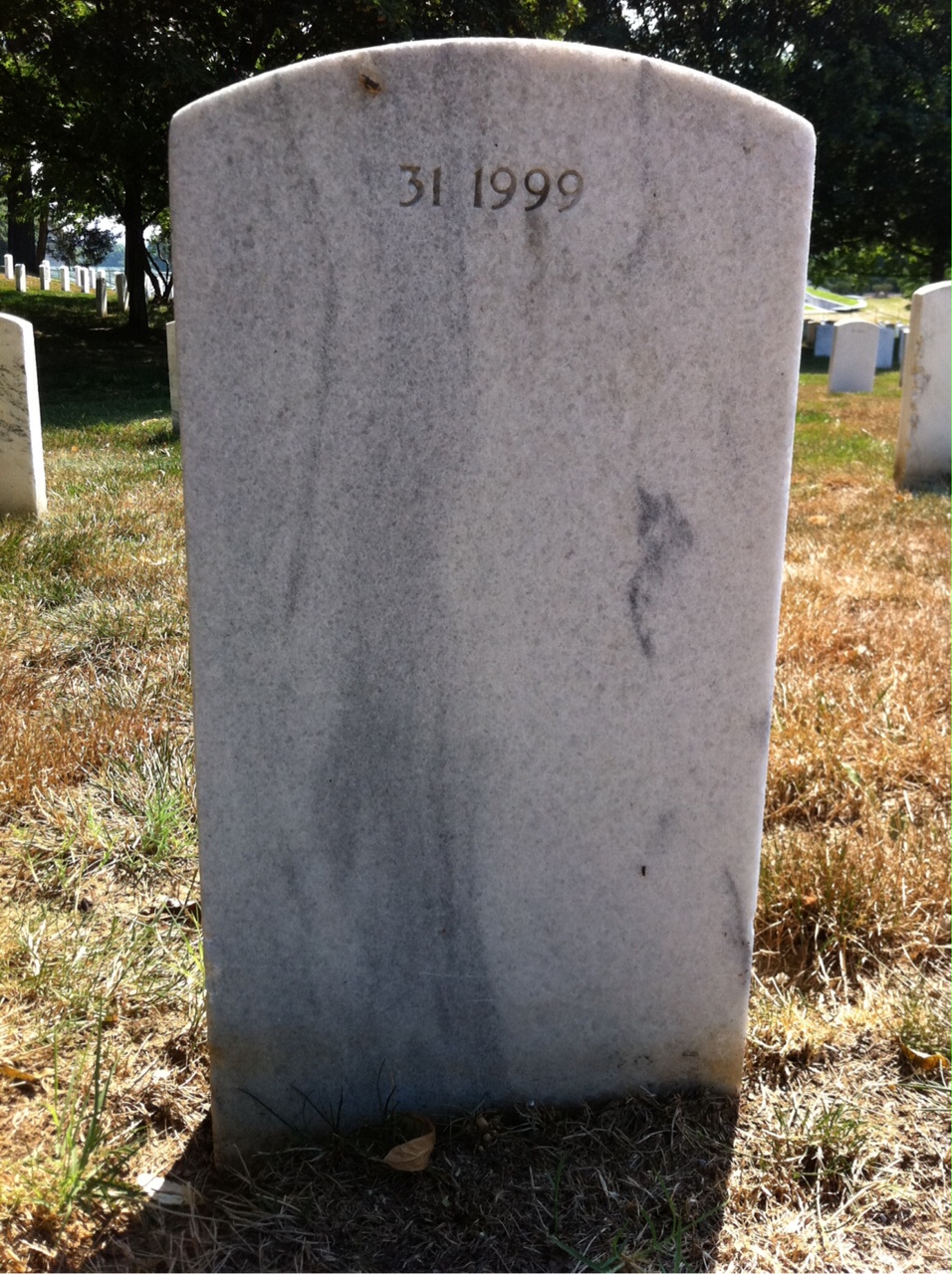Back of headstone — Helen Myers