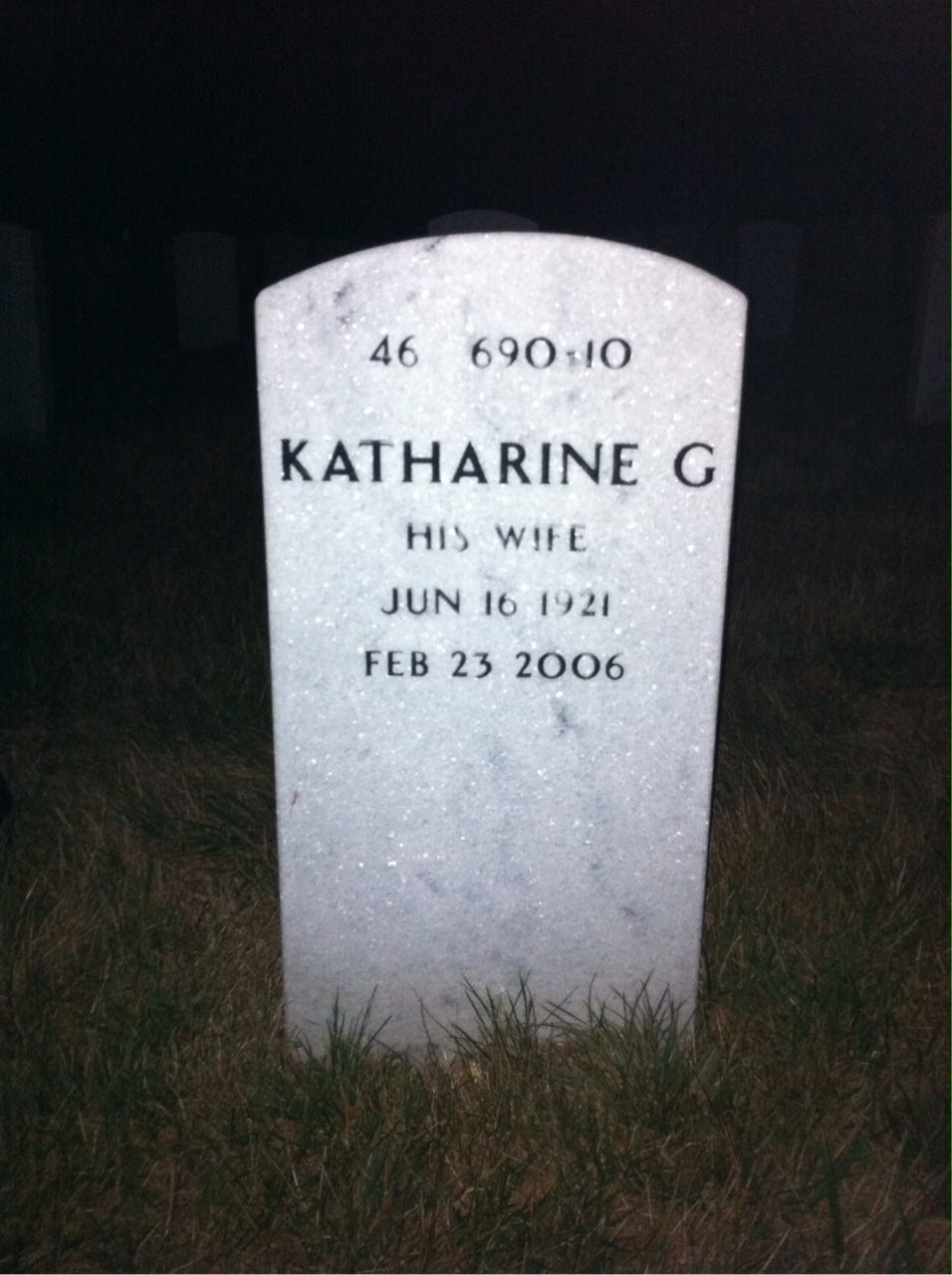 Back of headstone — Ward Schaub