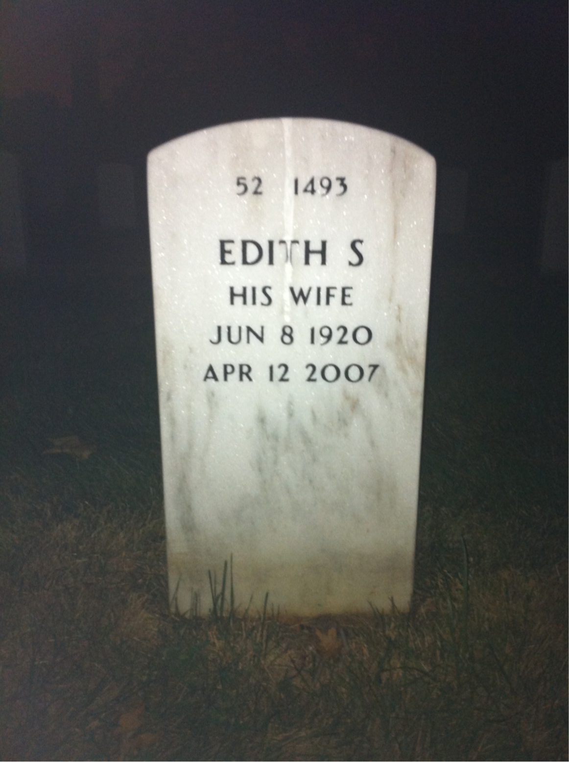 Back of headstone — George Majors