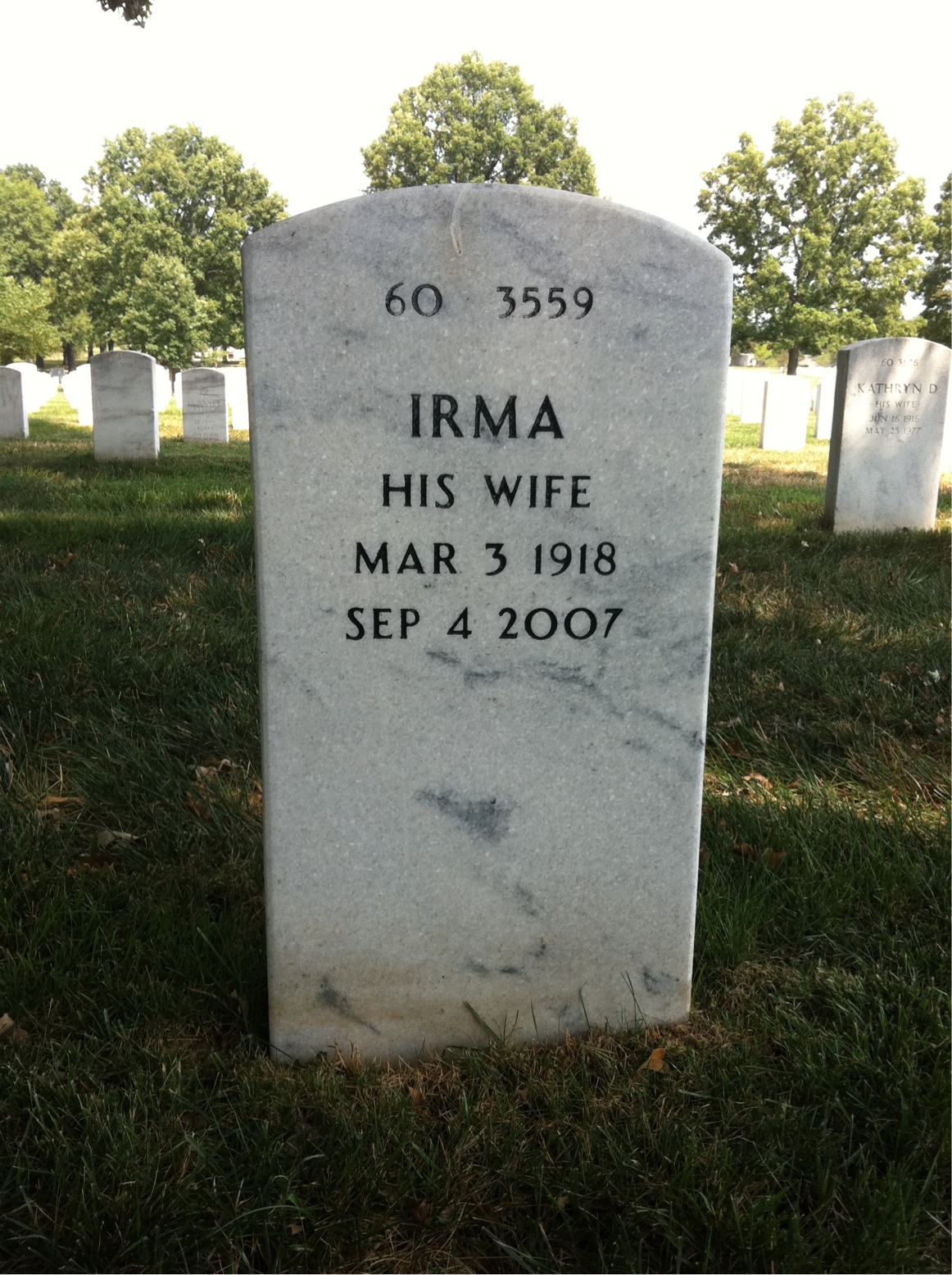 Back of headstone — Louis Pica